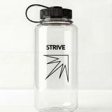 STRIVE Water Bottle 1L – Clear Design with Black Print