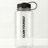 STRIVE Water Bottle 1L – Clear Design with Black Print